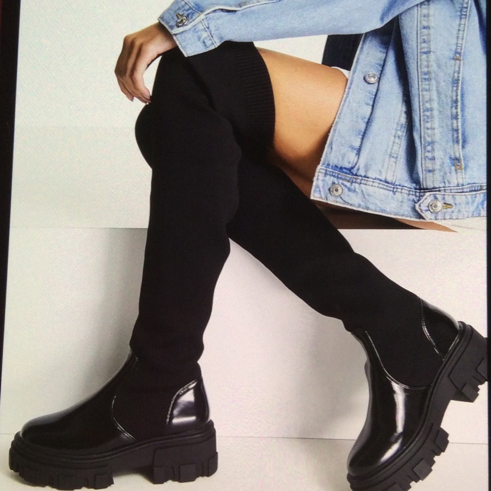 Chunky over the knee boots